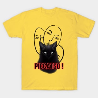 Piccatso! Picasso famous painter Artist black cat art work master piece T-Shirt